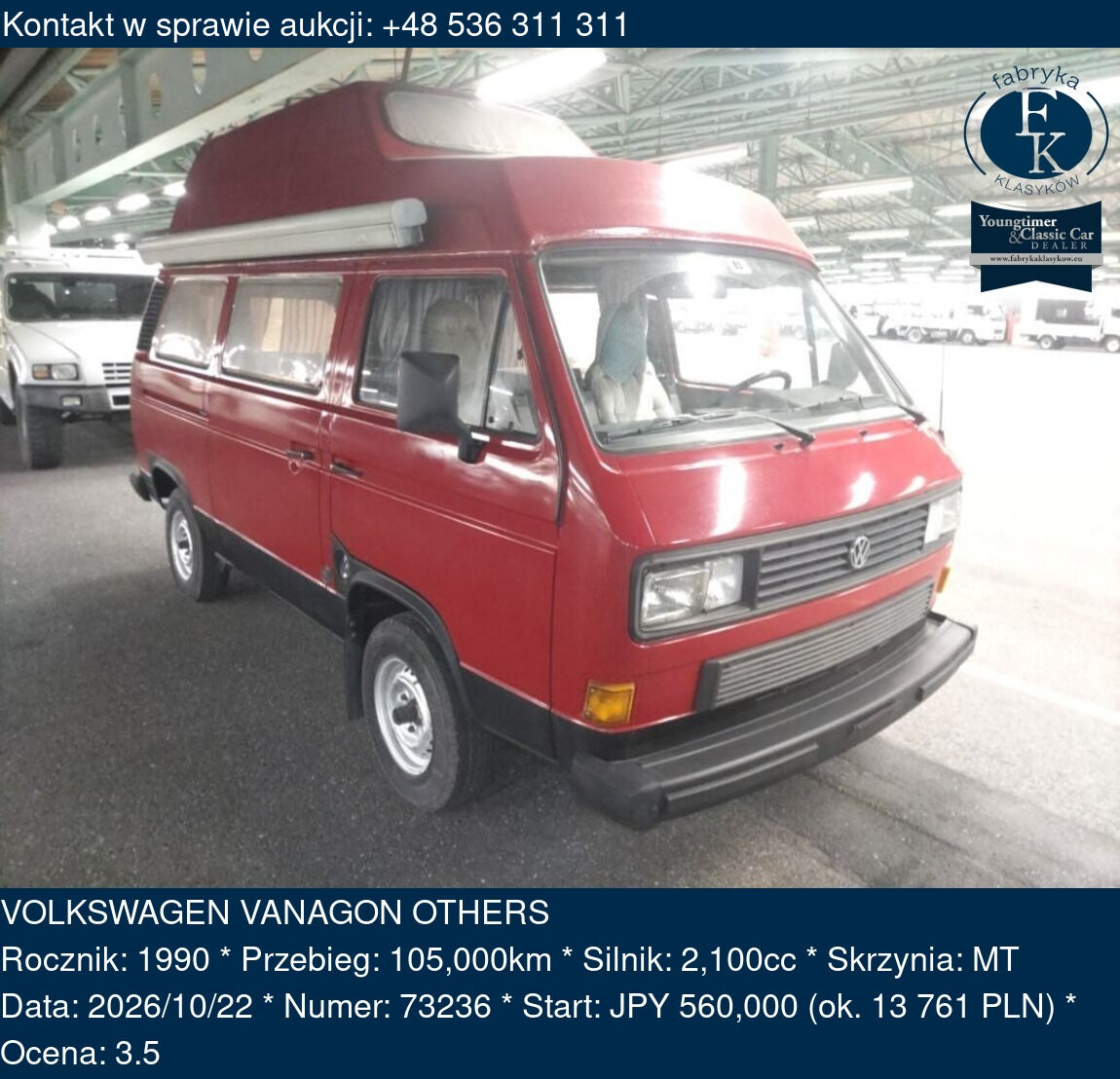 VOLKSWAGEN VANAGON OTHERS 1990 - zdjęcie 2