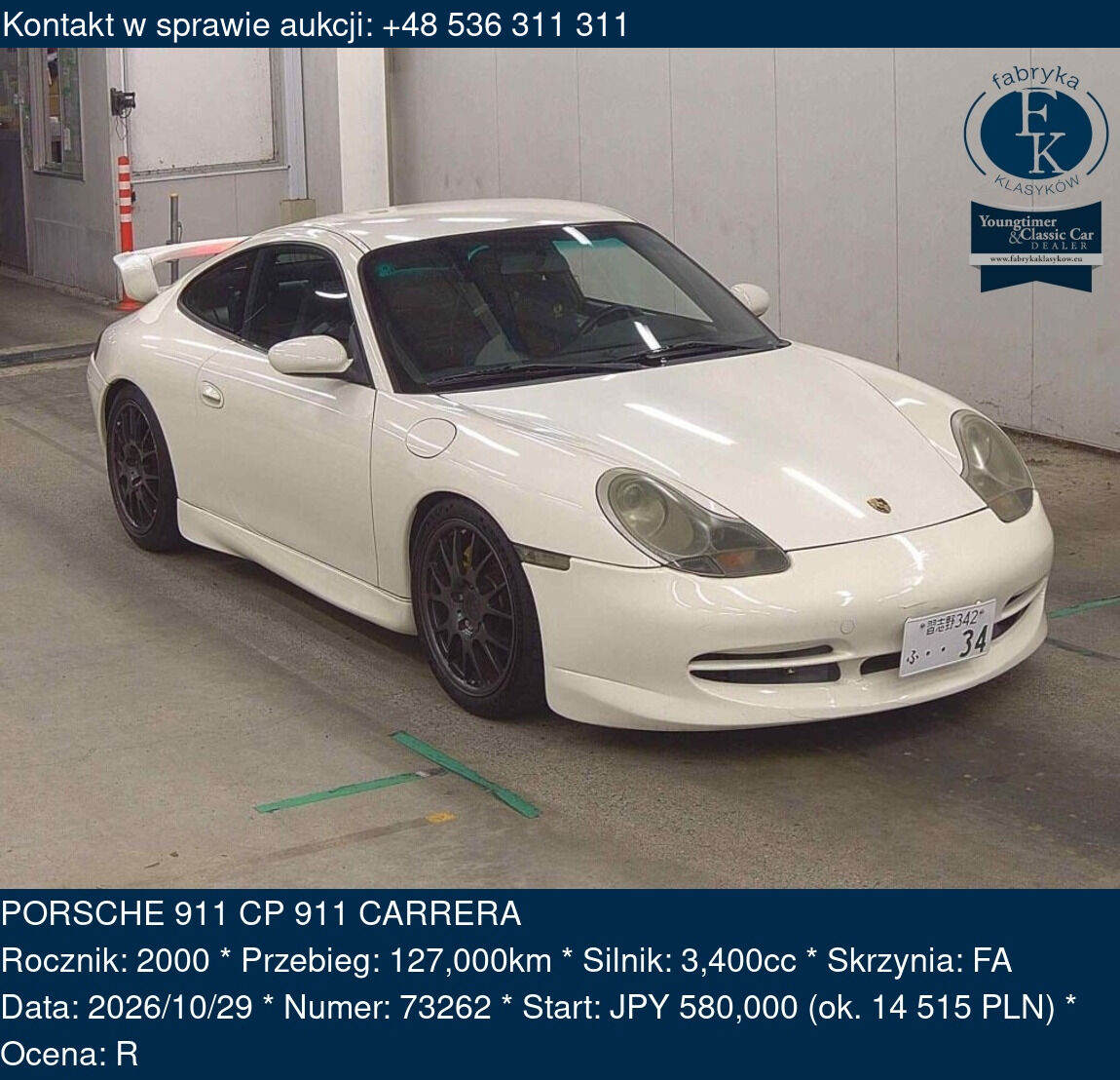 PORSCHE 911 CP 911 CARRERA 2000 - zdjęcie 2