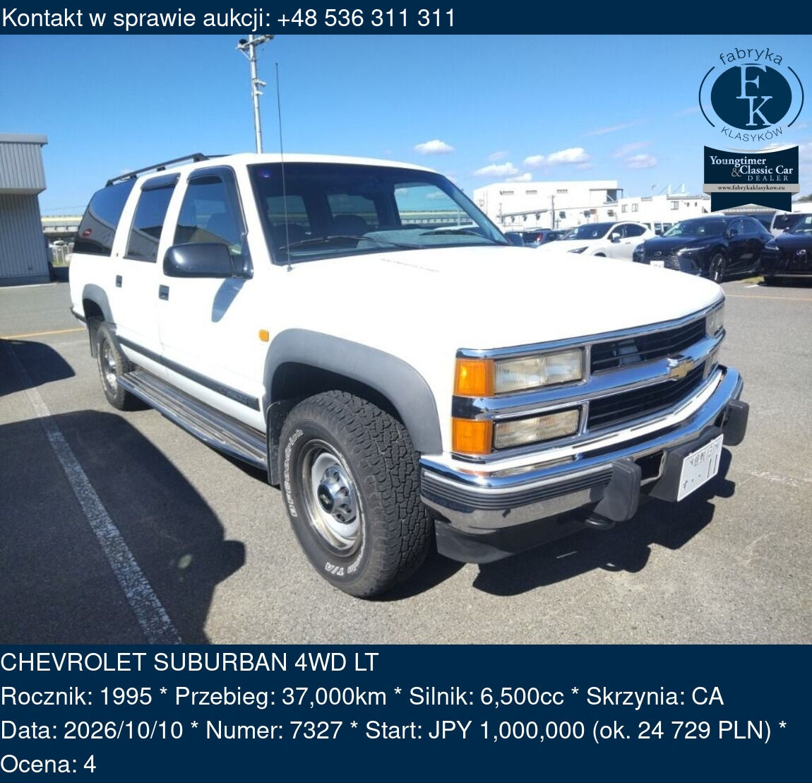 CHEVROLET SUBURBAN 4WD LT 1995 - zdjęcie 2