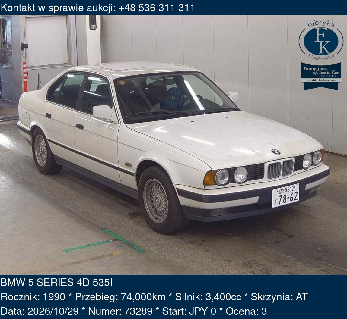 BMW 5 SERIES 4D 535I 1990 - zdjęcie 2