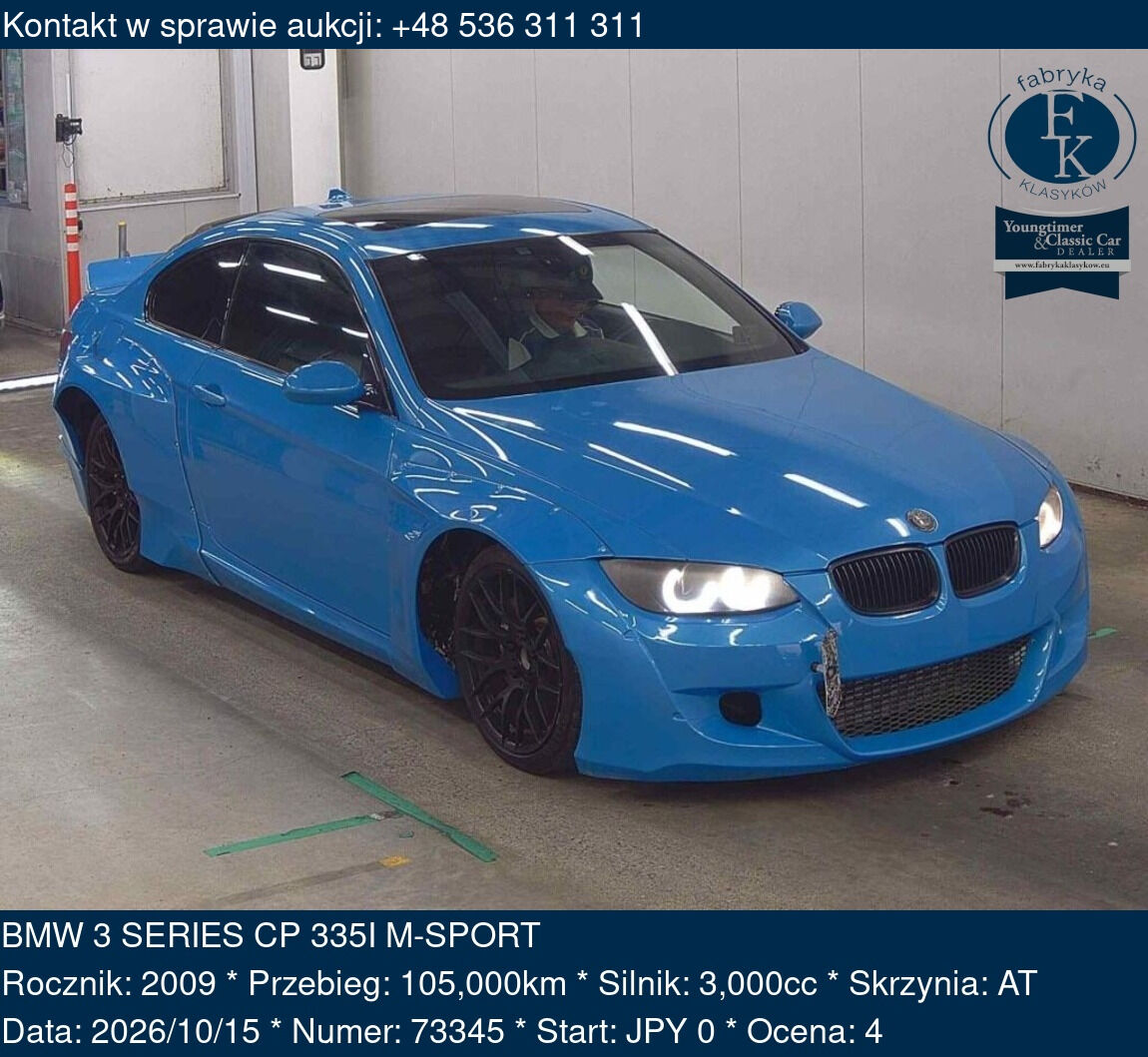 BMW 3 SERIES CP 335I M-SPORT 2009 - zdjęcie 2