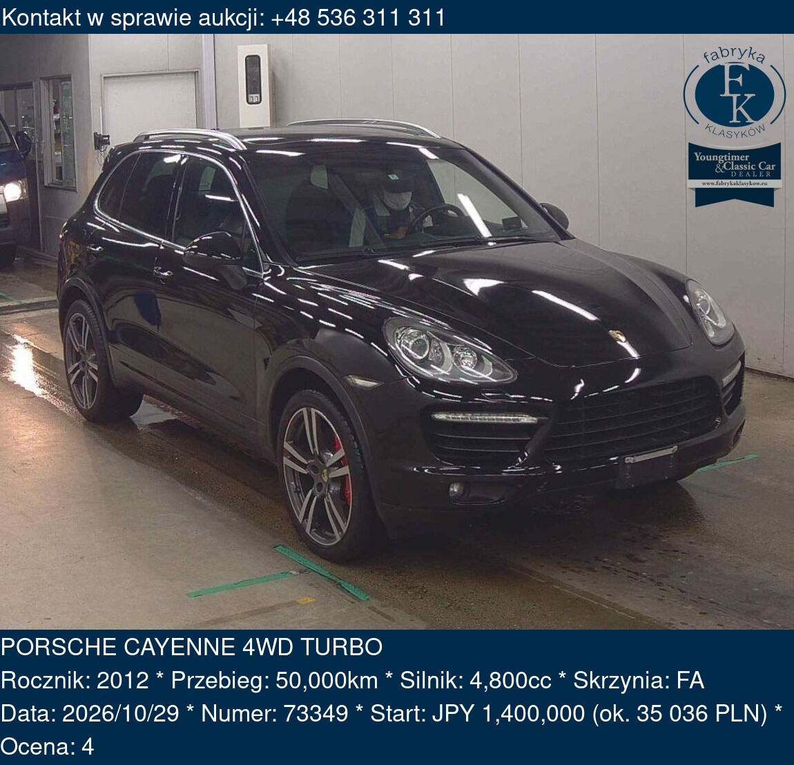 PORSCHE CAYENNE 4WD TURBO 2012 - zdjęcie 2
