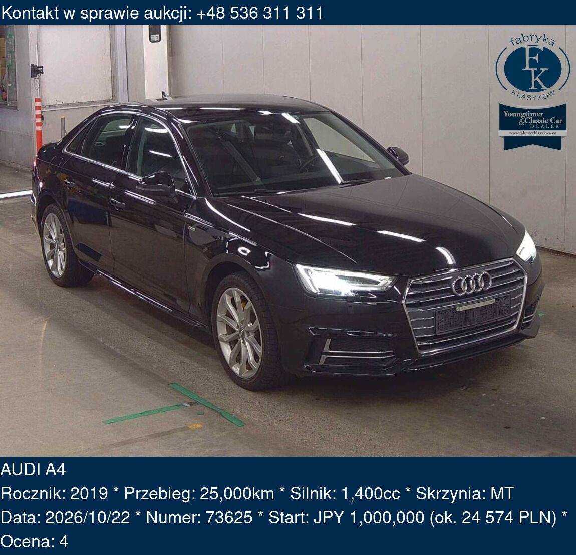 AUDI A4 2019 - zdjęcie 2