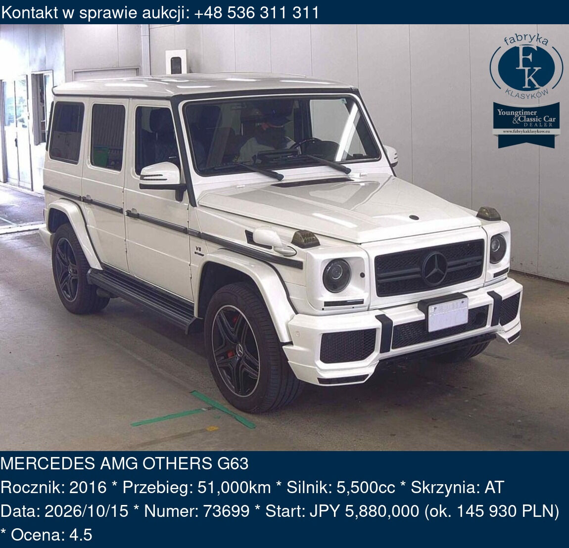MERCEDES AMG OTHERS G63 2016 - zdjęcie 2