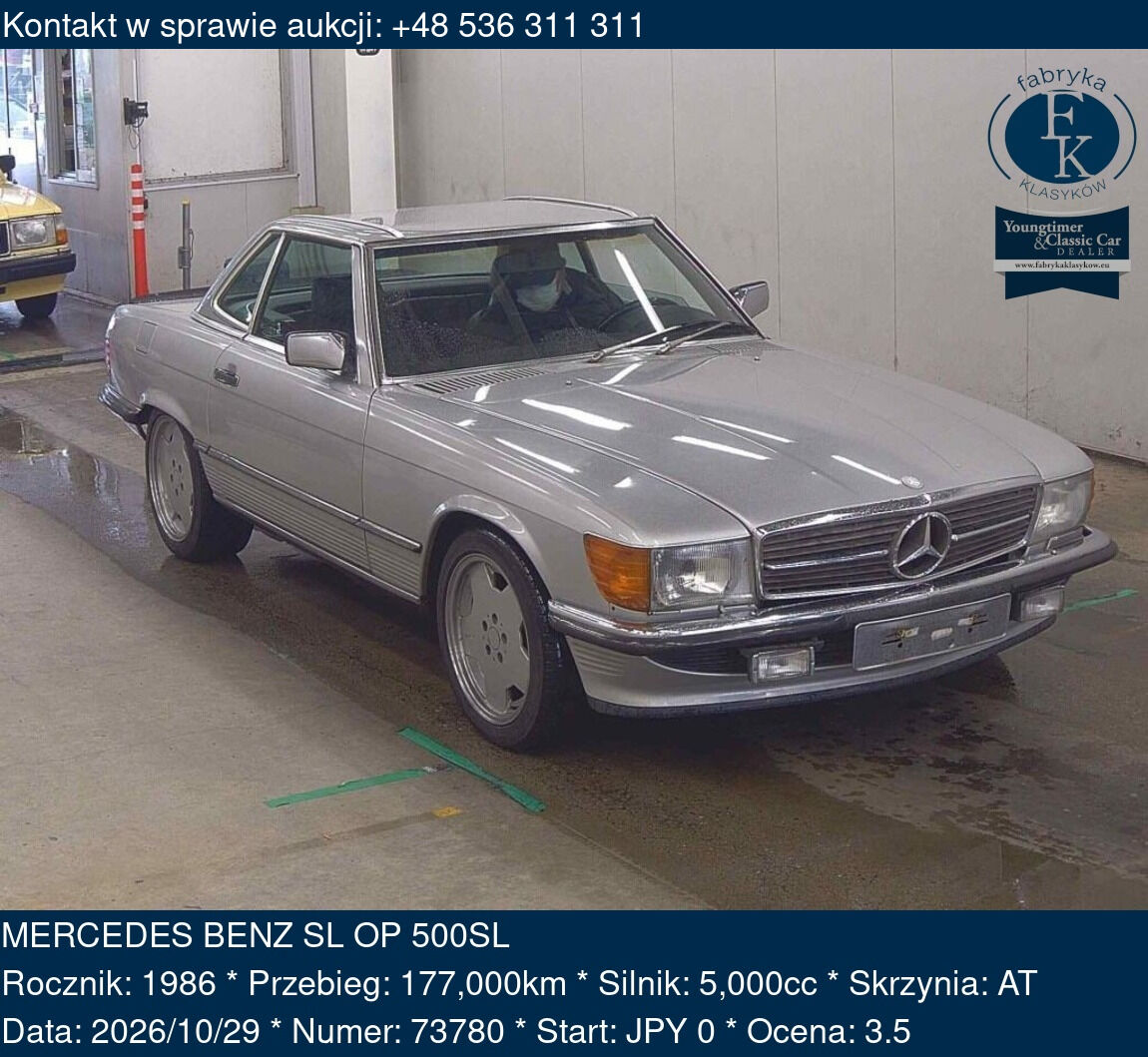 MERCEDES BENZ SL OP 500SL 1986 - zdjęcie 2