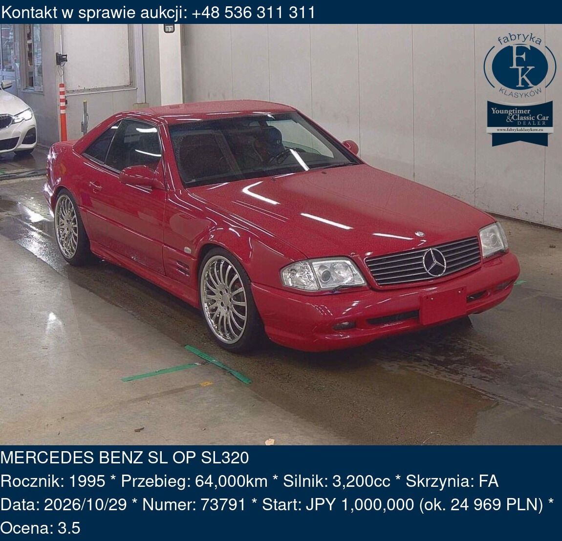 MERCEDES BENZ SL OP SL320 1995 - zdjęcie 2