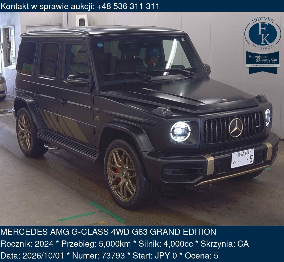 MERCEDES AMG G-CLASS 4WD G63 GRAND EDITION 2024 - zdjęcie 2