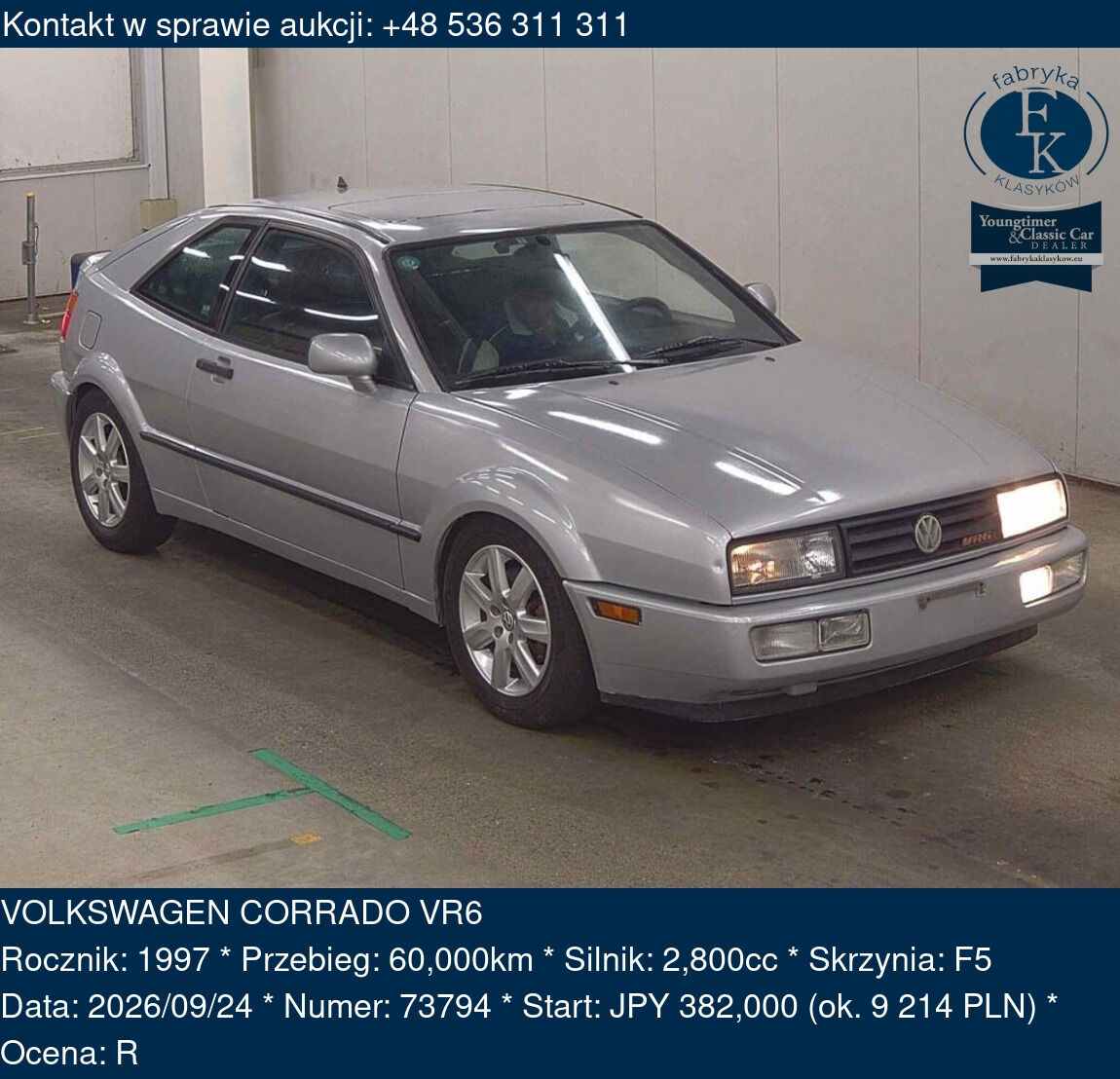 VOLKSWAGEN CORRADO VR6 1997 - zdjęcie 2