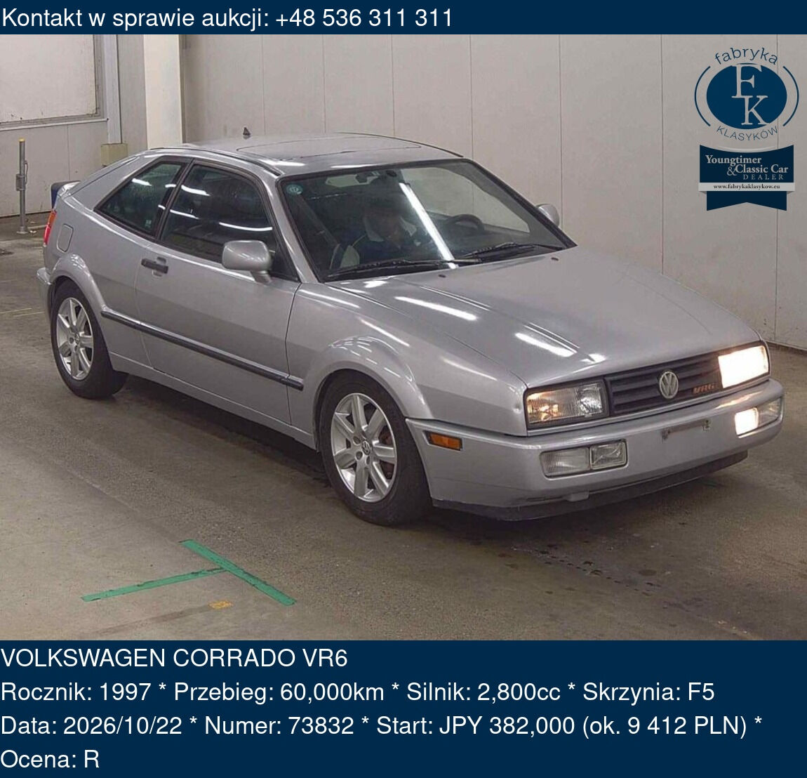 VOLKSWAGEN CORRADO VR6 1997 - zdjęcie 2