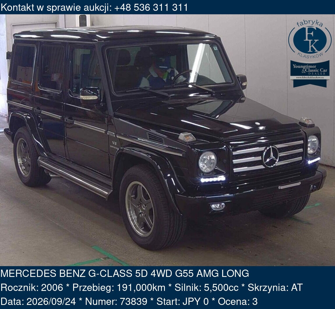 MERCEDES BENZ G-CLASS 5D 4WD G55 AMG LONG 2006 - zdjęcie 2