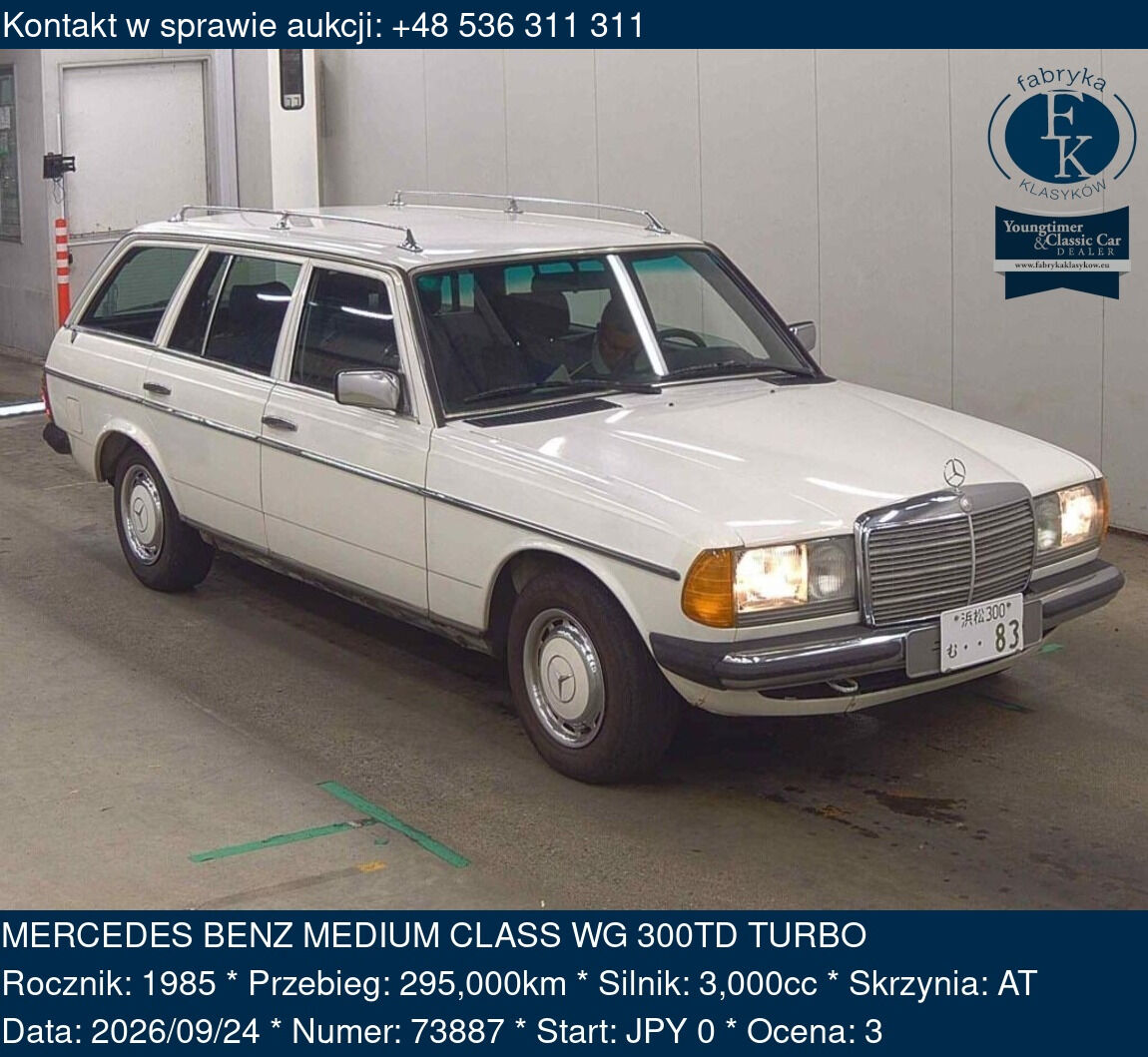 MERCEDES BENZ MEDIUM CLASS WG 300TD TURBO 1985 - zdjęcie 2