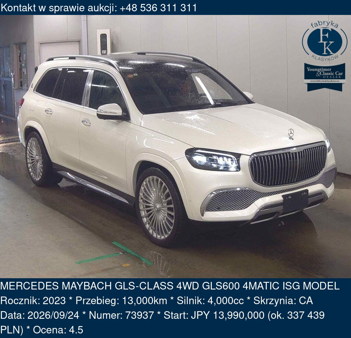 MERCEDES MAYBACH GLS-CLASS 4WD GLS600 4MATIC ISG MODEL 2023 - zdjęcie 2