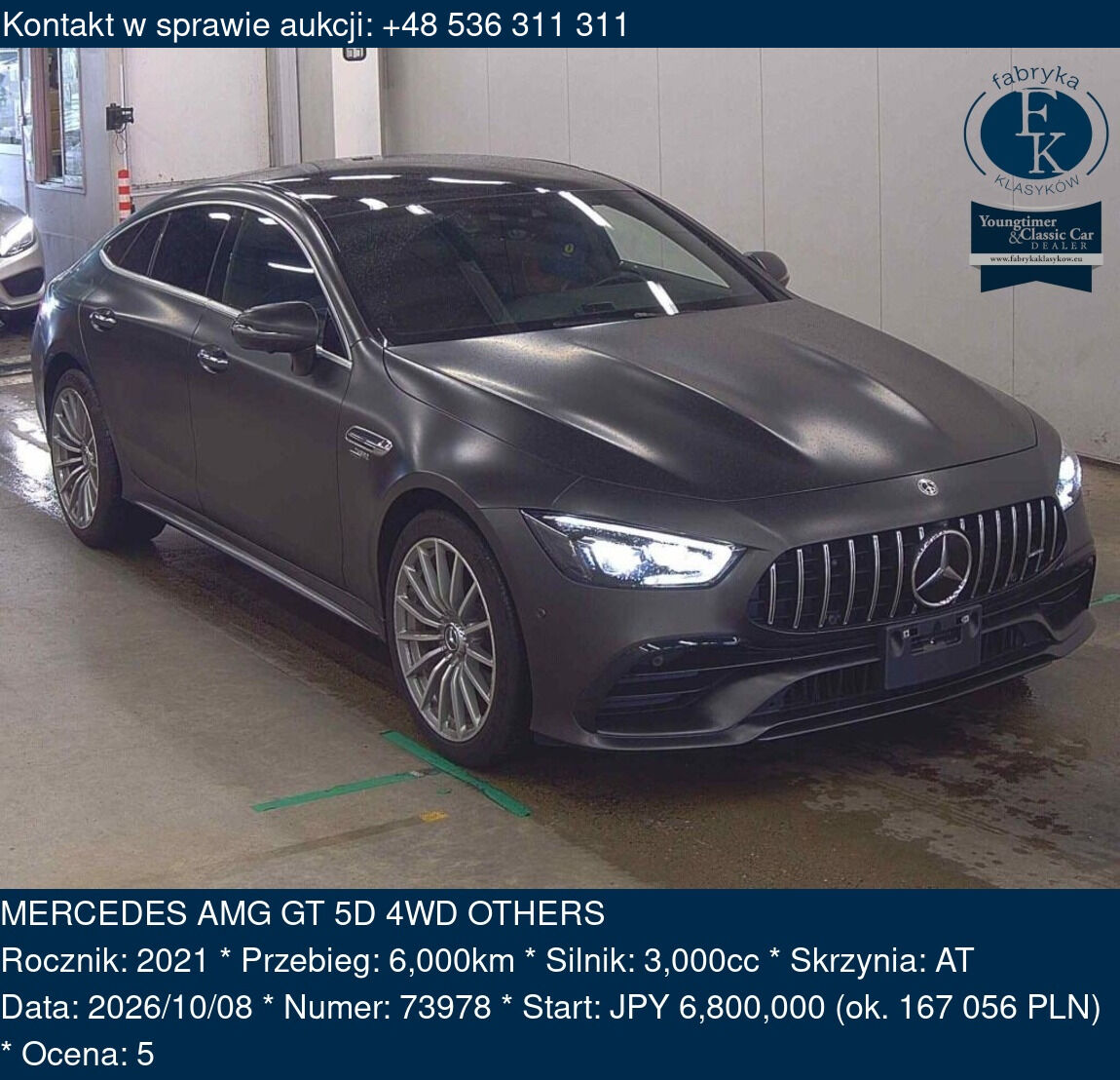 MERCEDES AMG GT 5D 4WD OTHERS 2021 - zdjęcie 2