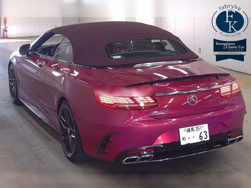 MERCEDES AMG S-CLASS OP 4WD S63 4MATIC+ CABRIOLET 2020 - zdjęcie 4
