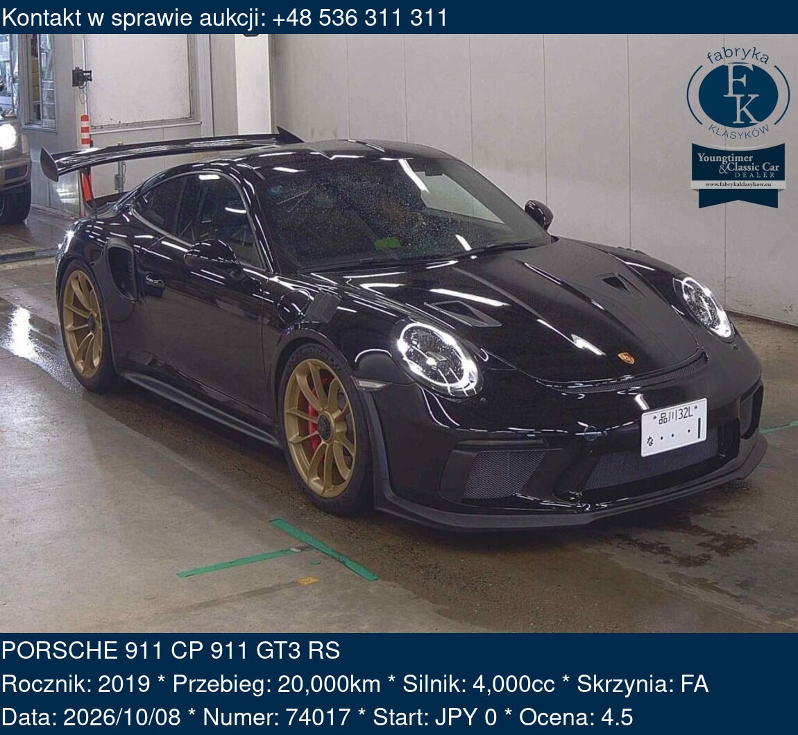 PORSCHE 911 CP 911 GT3 RS 2019 - zdjęcie 2