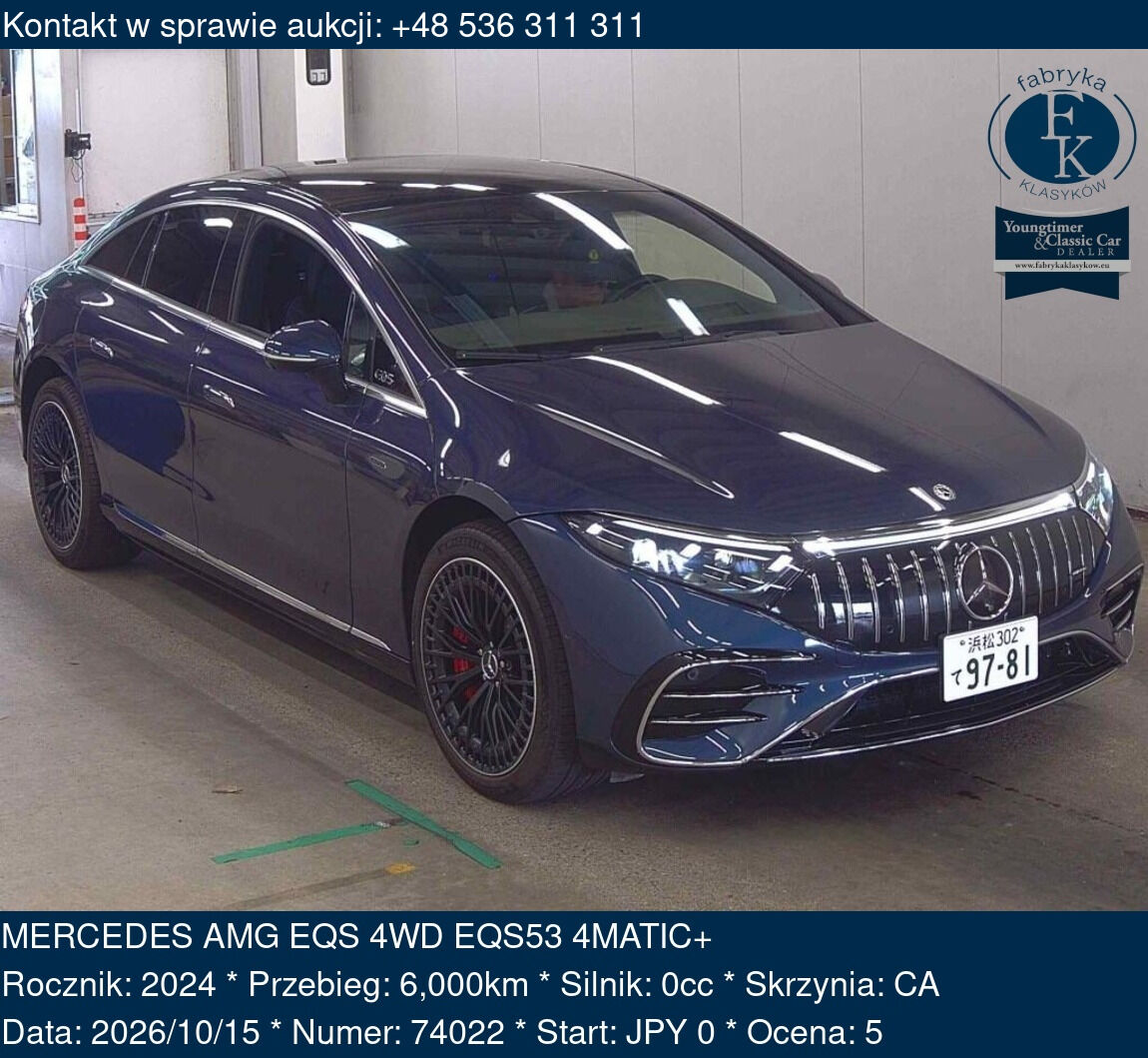 MERCEDES AMG EQS 4WD EQS53 4MATIC+ 2024 - zdjęcie 2