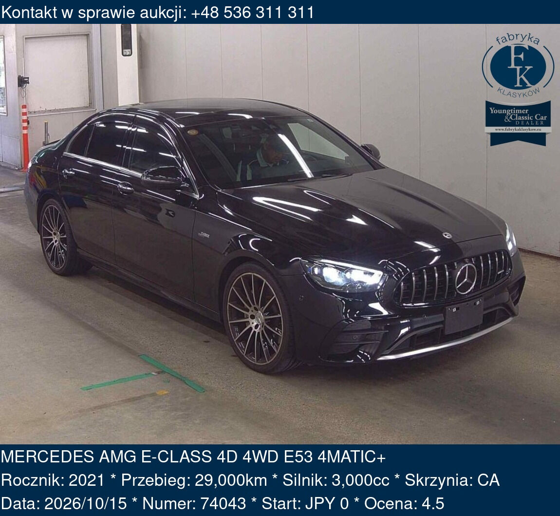 MERCEDES AMG E-CLASS 4D 4WD E53 4MATIC+ 2021 - zdjęcie 2
