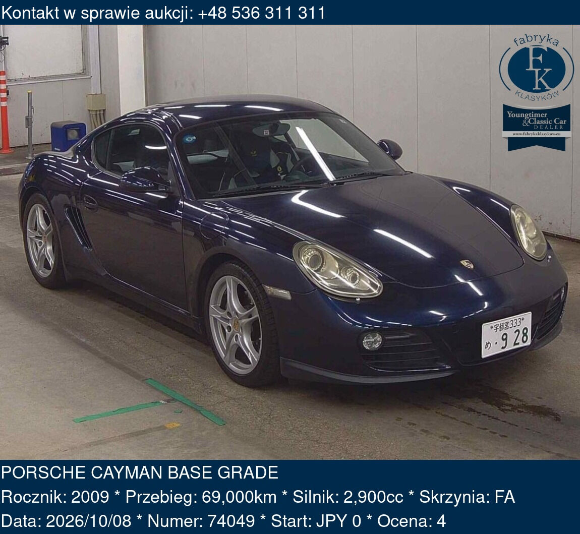 PORSCHE CAYMAN BASE GRADE 2009 - zdjęcie 2
