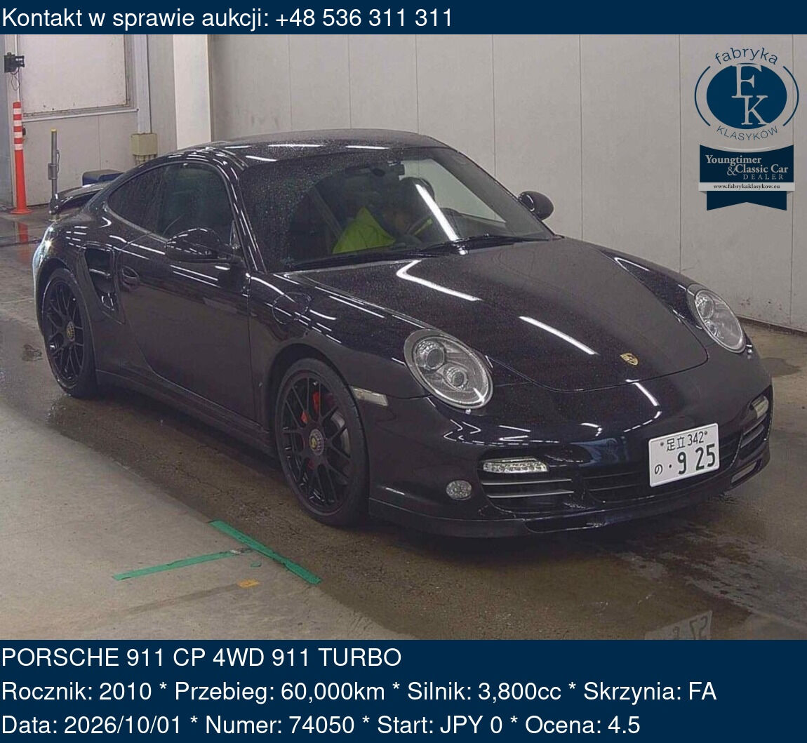 PORSCHE 911 CP 4WD 911 TURBO 2010 - zdjęcie 2