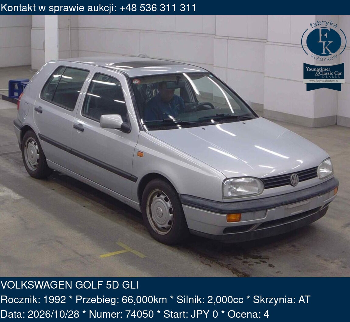 VOLKSWAGEN GOLF 5D GLI 1992 - zdjęcie 2