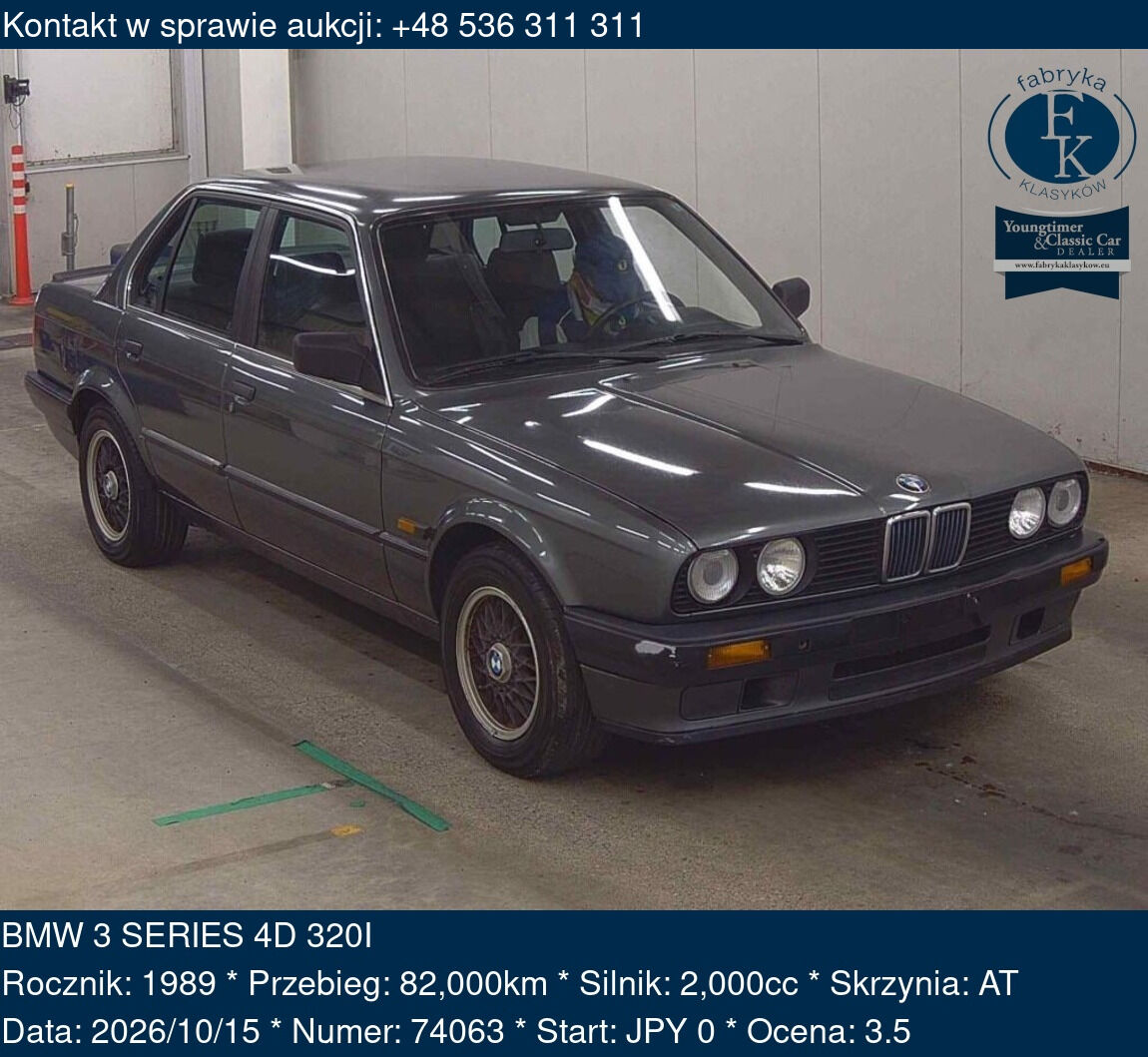 BMW 3 SERIES 4D 320I 1989 - zdjęcie 2