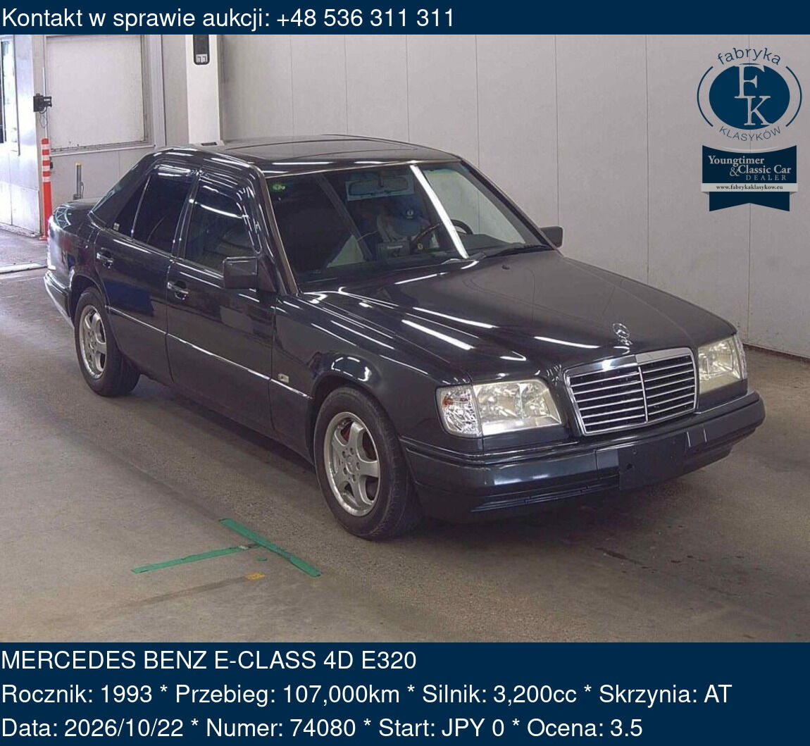 MERCEDES BENZ E-CLASS 4D E320 1993 - zdjęcie 2