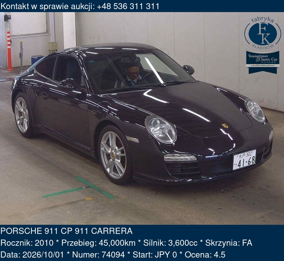 PORSCHE 911 CP 911 CARRERA 2010 - zdjęcie 2