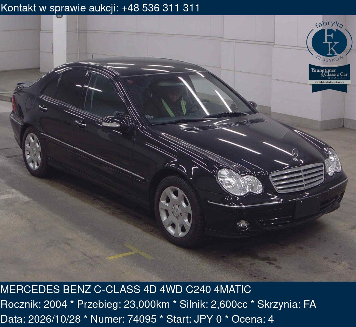 MERCEDES BENZ C-CLASS 4D 4WD C240 4MATIC 2004 - zdjęcie 2