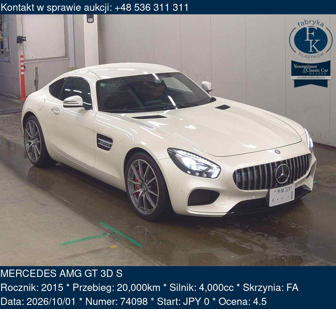 MERCEDES AMG GT 3D S 2015 - zdjęcie 2