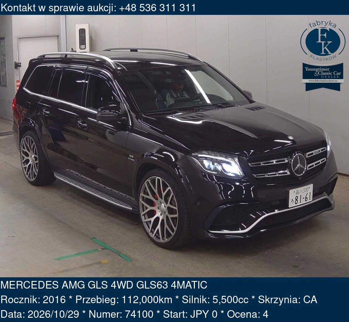 MERCEDES AMG GLS 4WD GLS63 4MATIC 2016 - zdjęcie 2