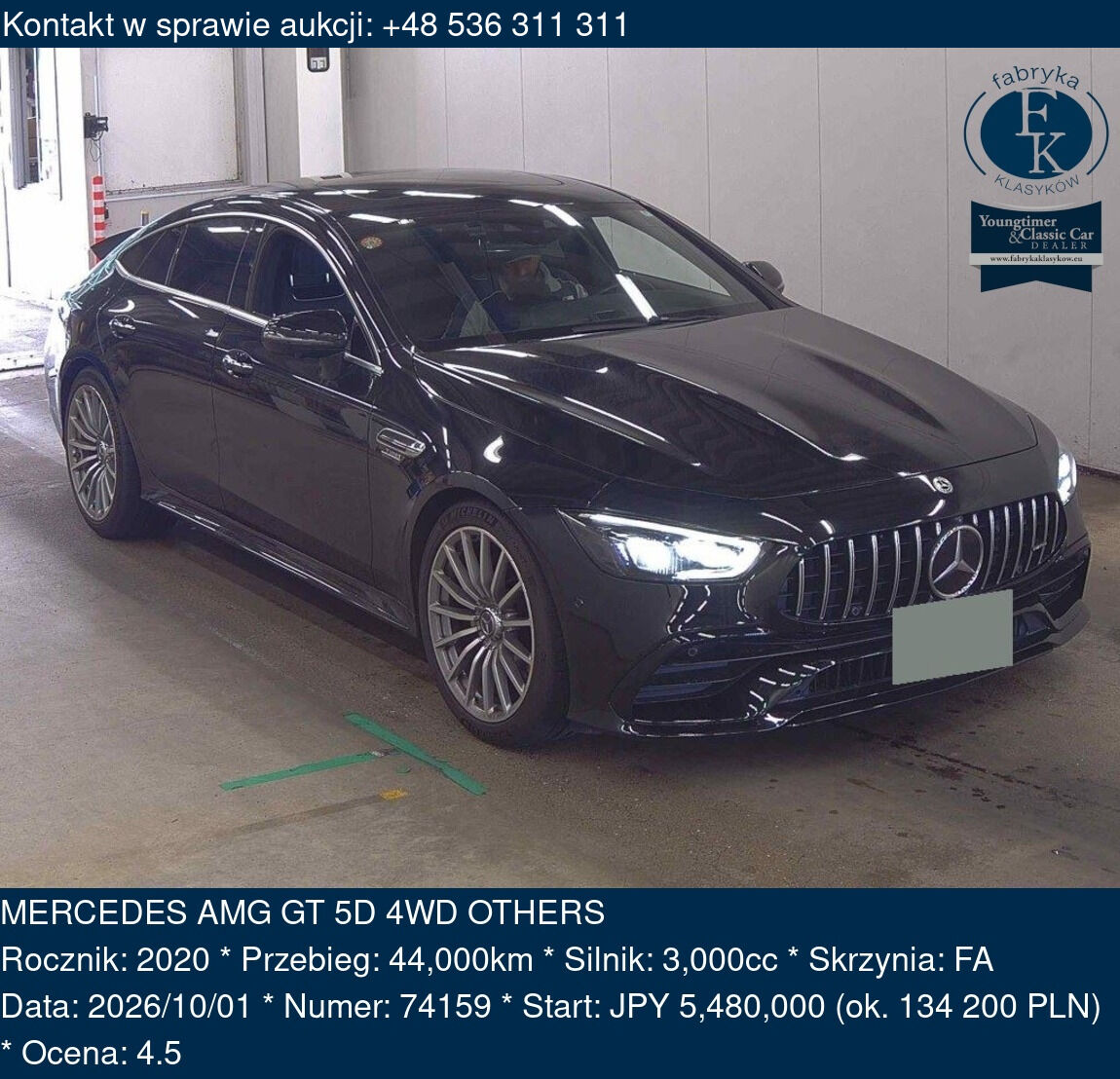 MERCEDES AMG GT 5D 4WD OTHERS 2020 - zdjęcie 2