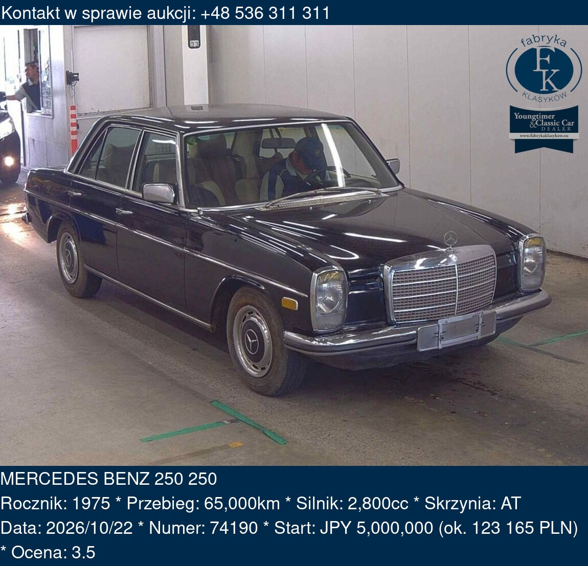 MERCEDES BENZ 250 250 1975 - zdjęcie 2