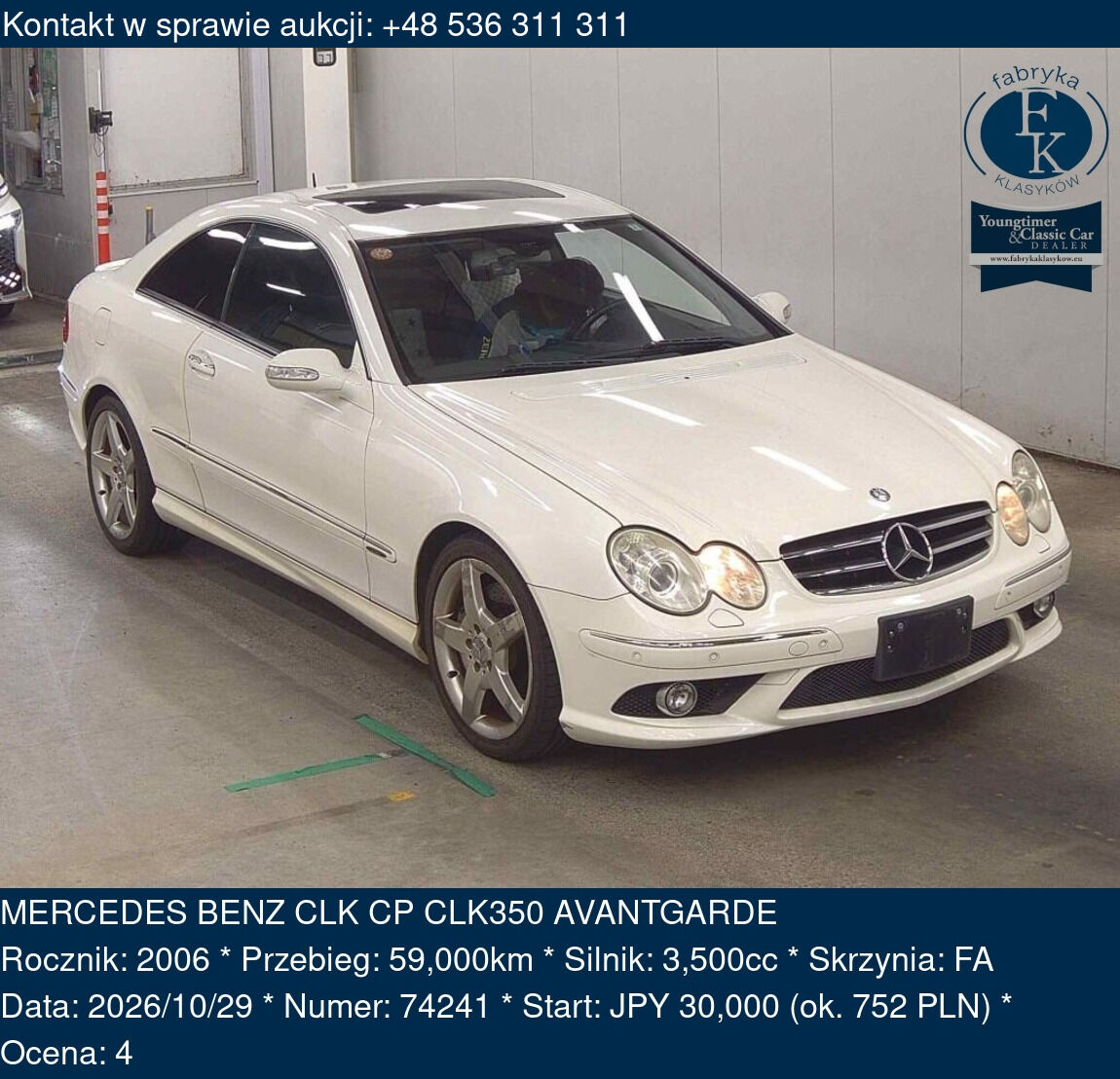 MERCEDES BENZ CLK CP CLK350 AVANTGARDE 2006 - zdjęcie 2