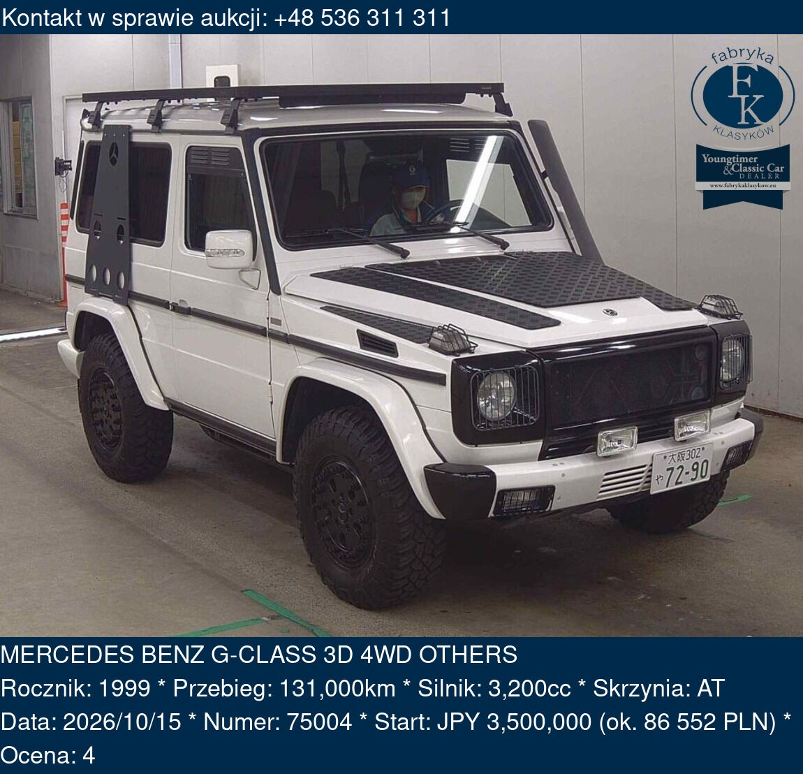MERCEDES BENZ G-CLASS 3D 4WD OTHERS 1999 - zdjęcie 2
