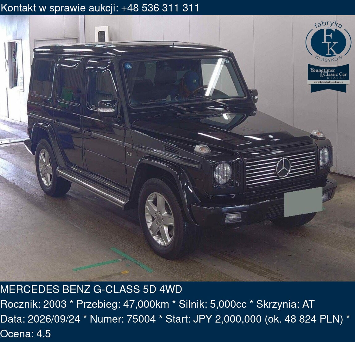 MERCEDES BENZ G-CLASS 5D 4WD 2003 - zdjęcie 2