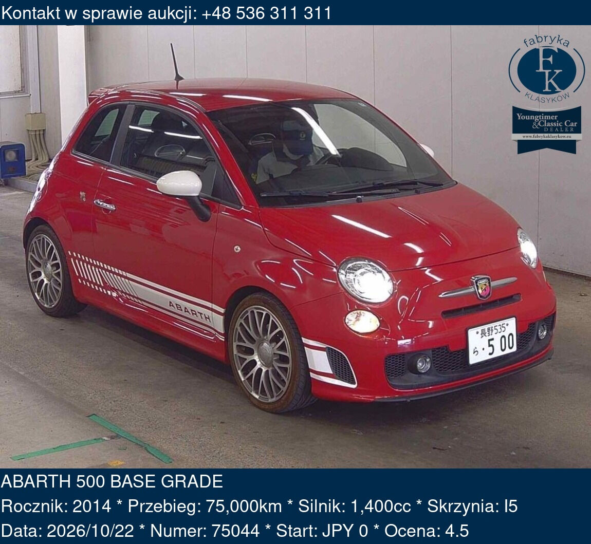 ABARTH 500 BASE GRADE 2014 - zdjęcie 2
