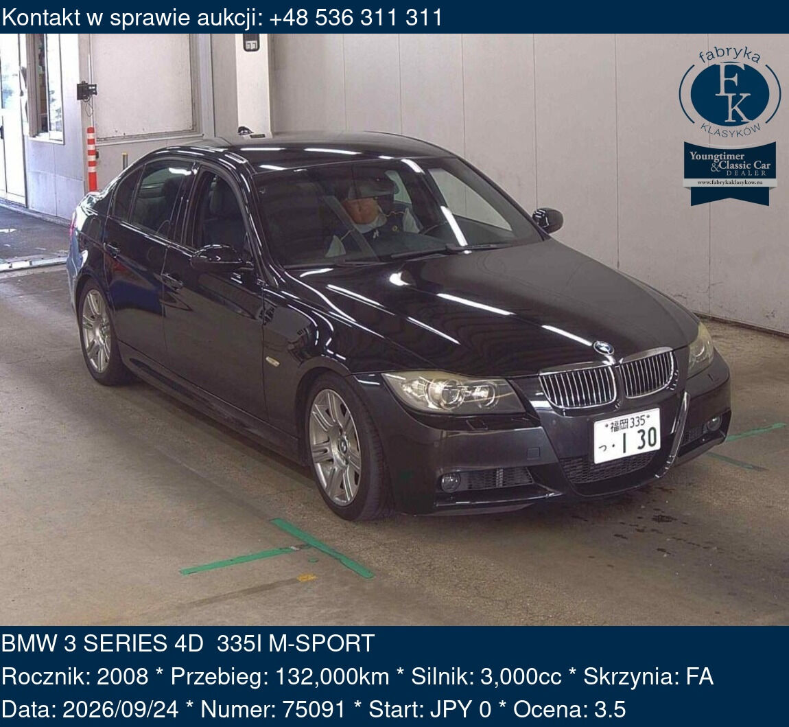 BMW 3 SERIES 4D 335I M-SPORT 2008 - zdjęcie 2