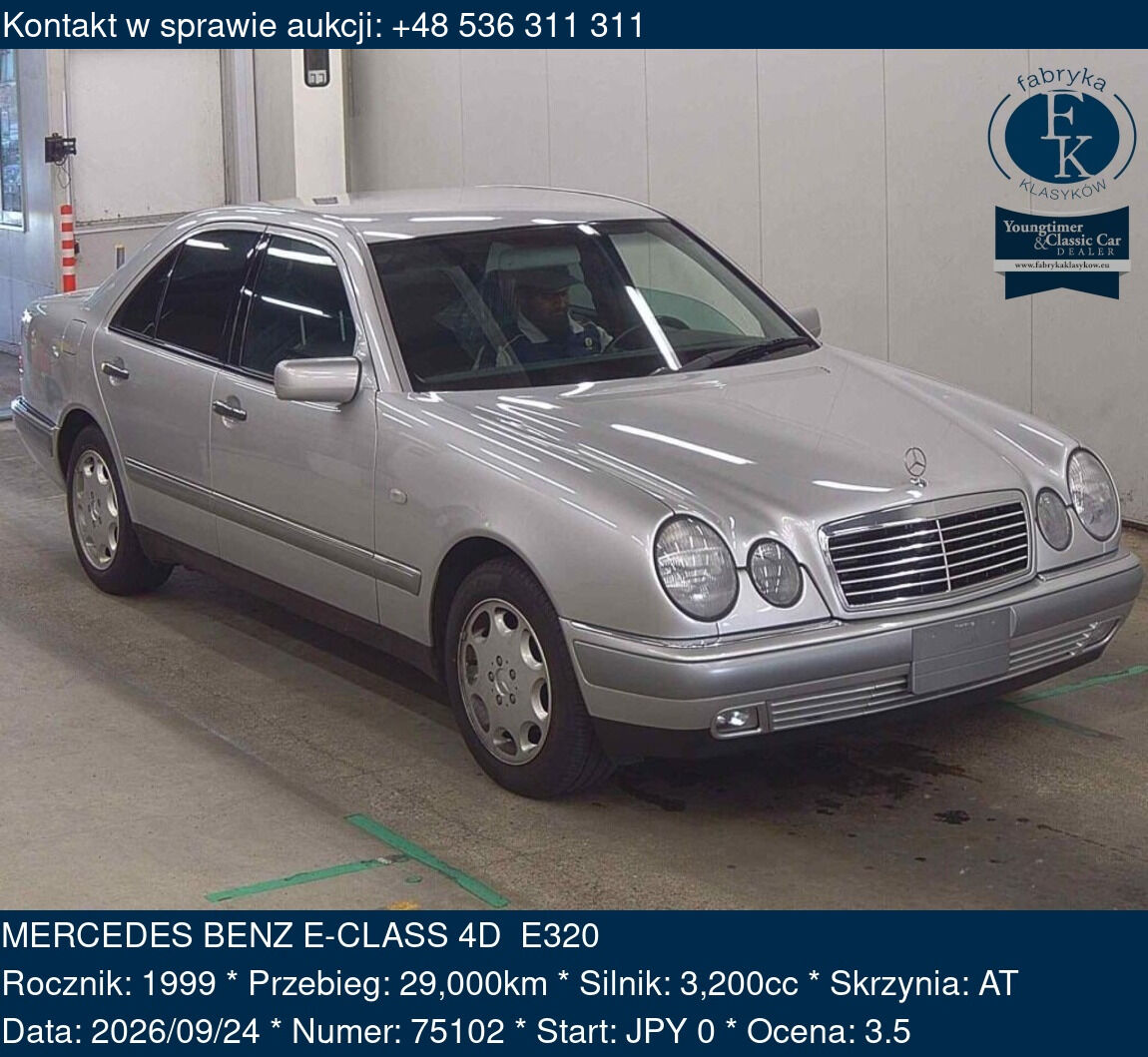 MERCEDES BENZ E-CLASS 4D E320 1999 - zdjęcie 2