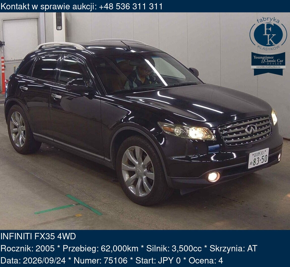 INFINITI FX35 4WD 2005 - zdjęcie 2