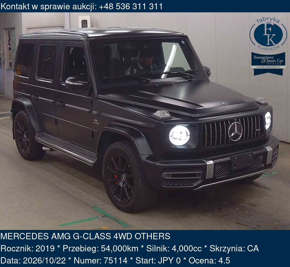 MERCEDES AMG G-CLASS 4WD OTHERS 2019 - zdjęcie 2