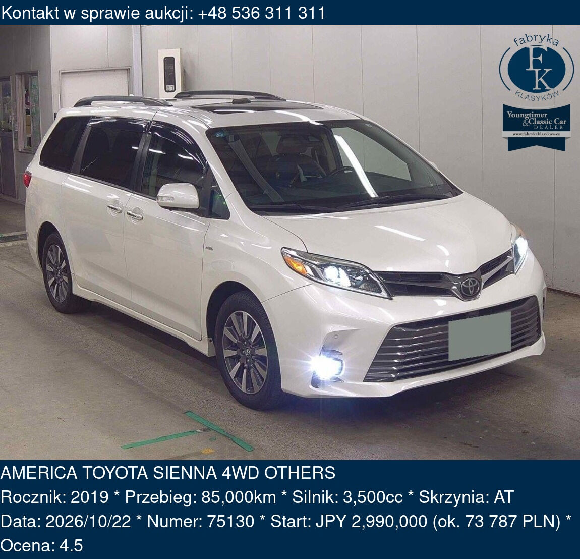 AMERICA TOYOTA SIENNA 4WD OTHERS 2019 - zdjęcie 2
