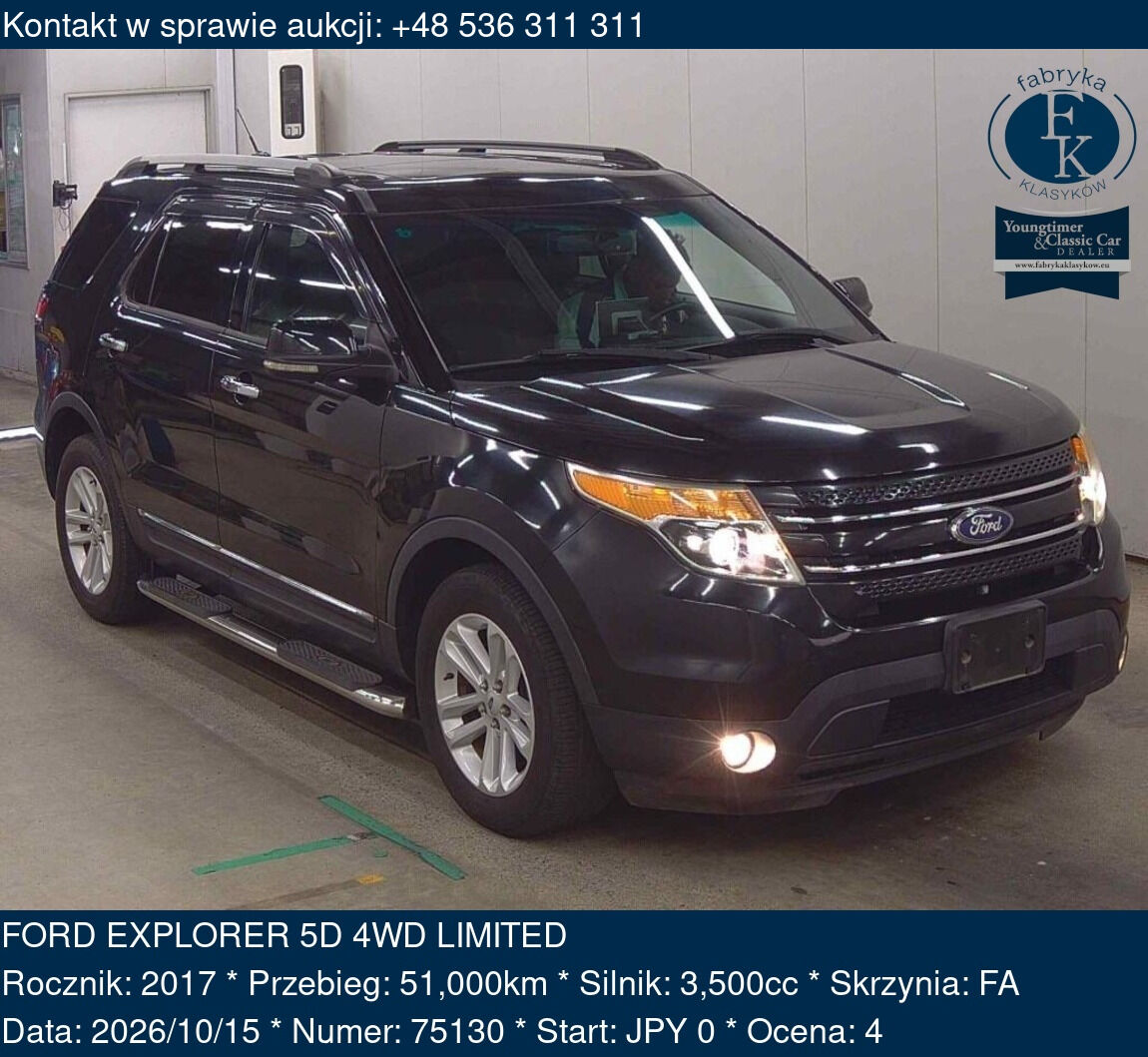 FORD EXPLORER 5D 4WD LIMITED 2017 - zdjęcie 2