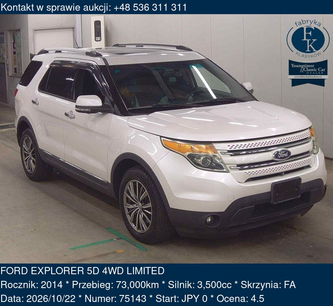 FORD EXPLORER 5D 4WD LIMITED 2014 - zdjęcie 2