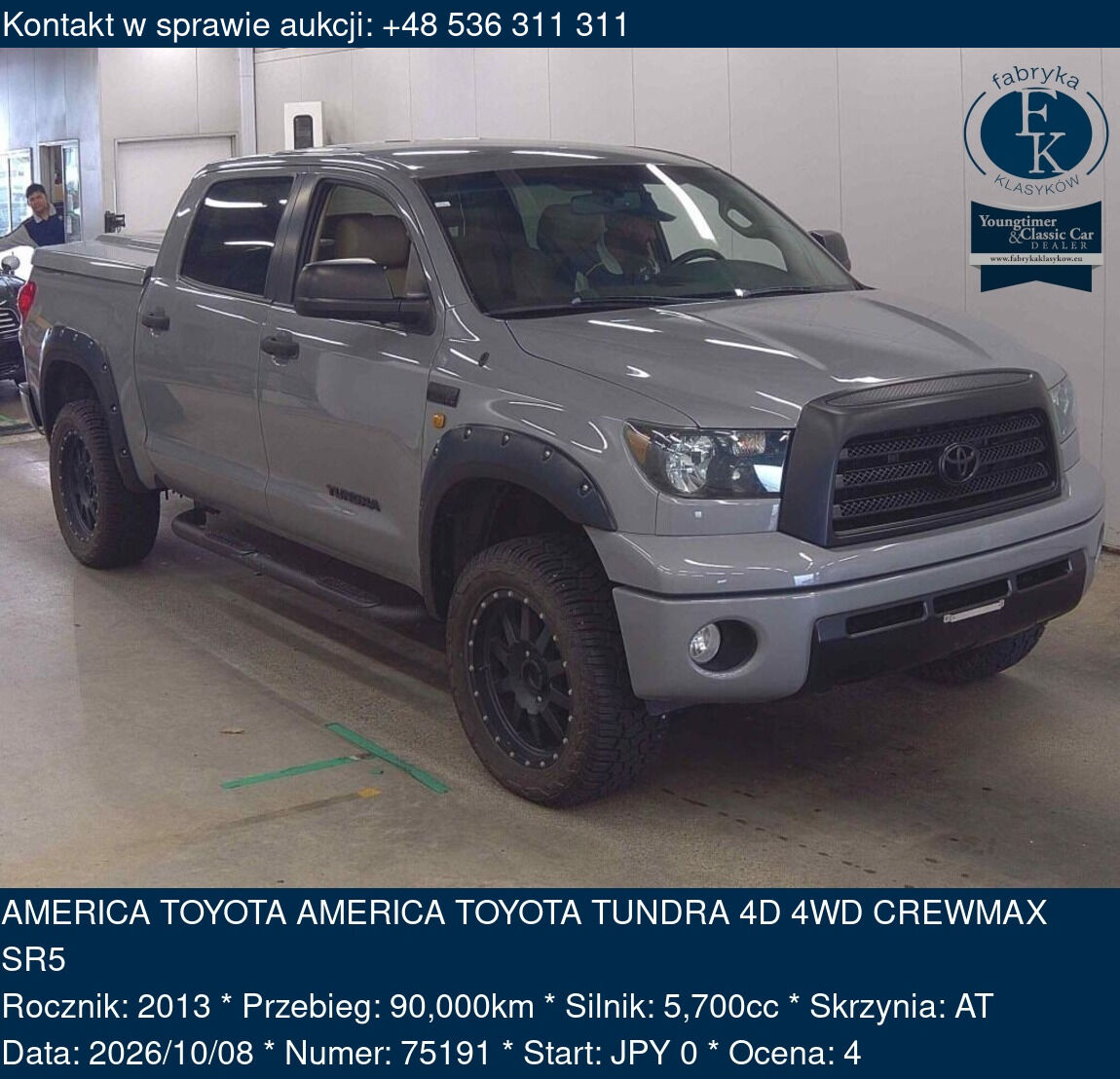 AMERICA TOYOTA AMERICA TOYOTA TUNDRA 4D 4WD CREWMAX SR5 2013 - zdjęcie 2