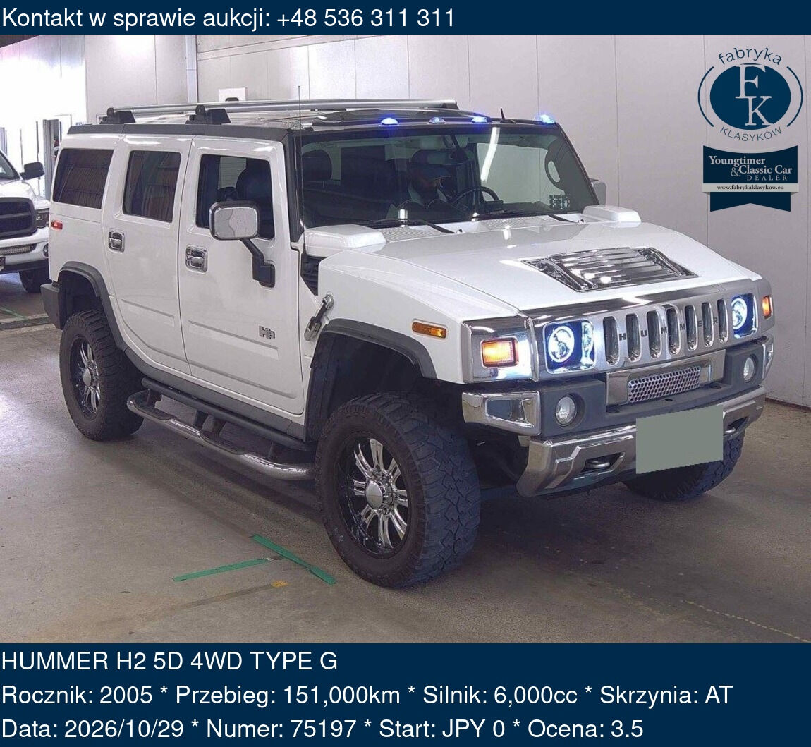 HUMMER H2 5D 4WD TYPE G 2005 - zdjęcie 2