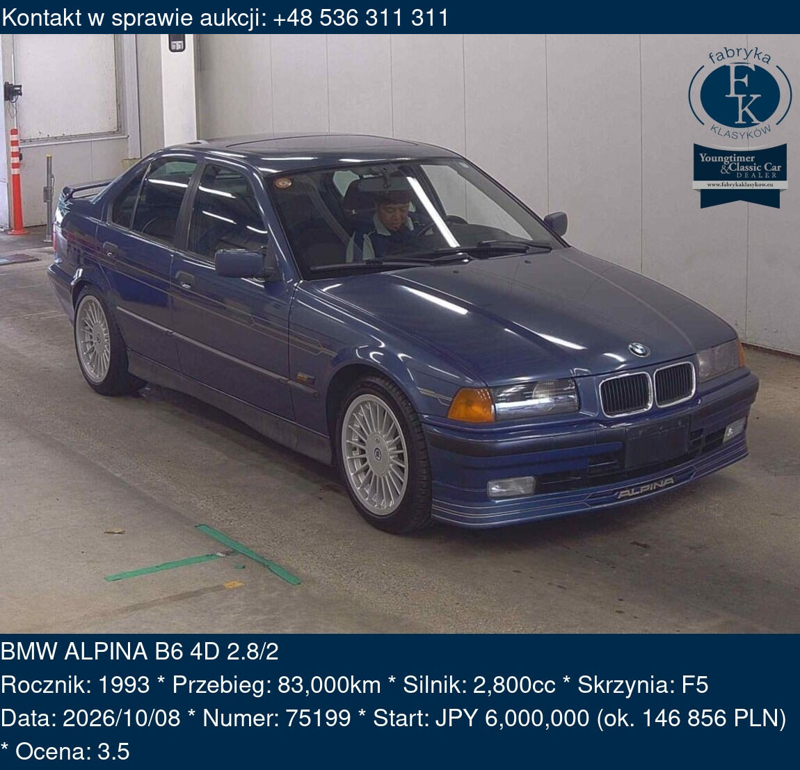 BMW ALPINA B6 4D 2.8/2 1993 - zdjęcie 2