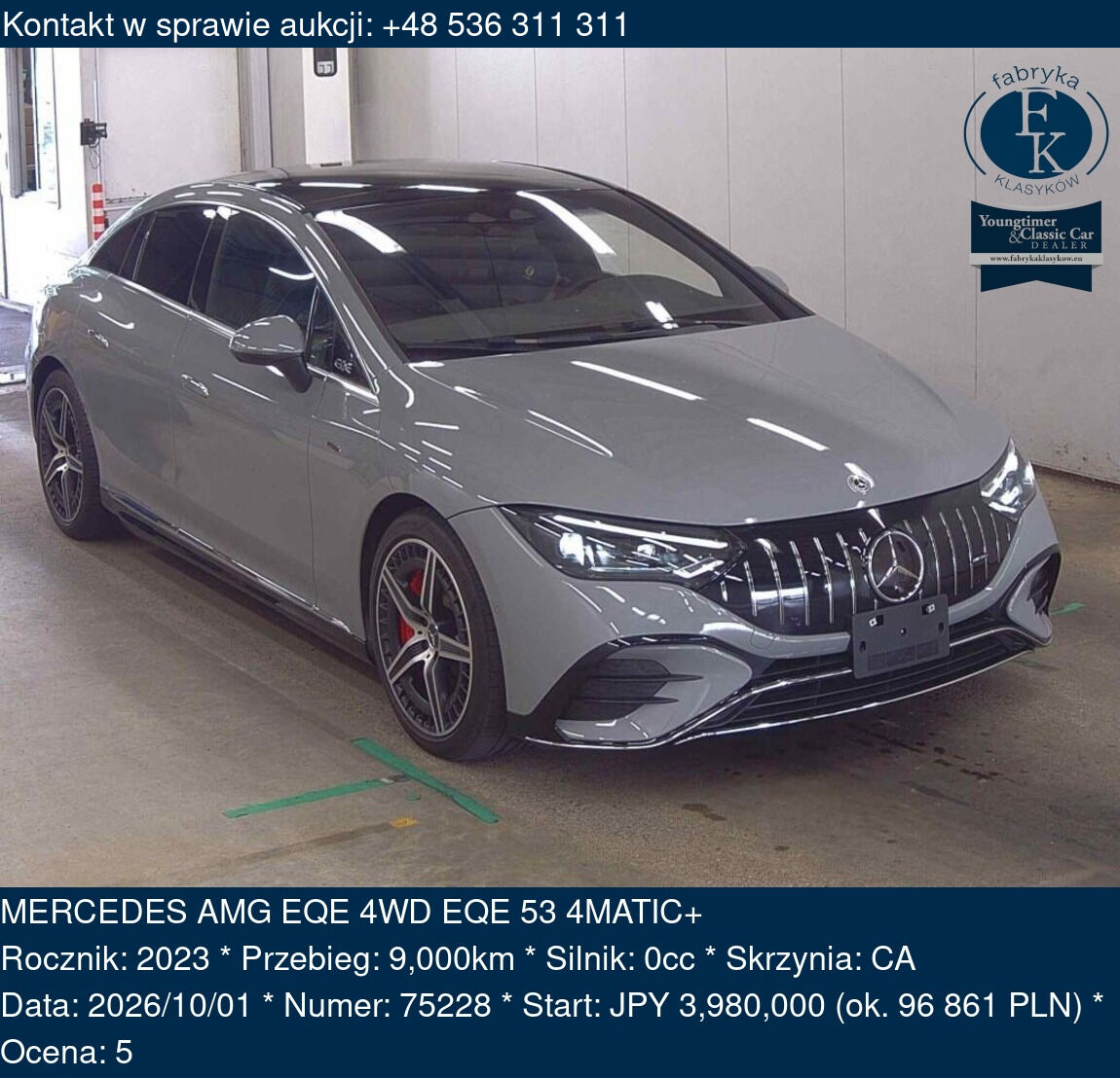 MERCEDES AMG EQE 4WD EQE 53 4MATIC+ 2023 - zdjęcie 2