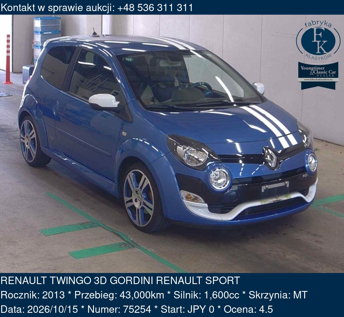 RENAULT TWINGO 3D GORDINI RENAULT SPORT 2013 - zdjęcie 2