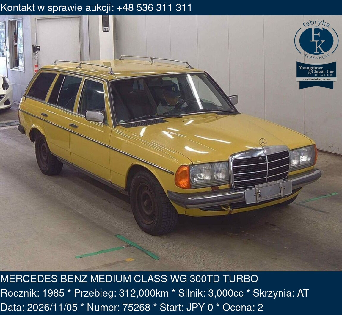 MERCEDES BENZ MEDIUM CLASS WG 300TD TURBO 1985 - zdjęcie 2