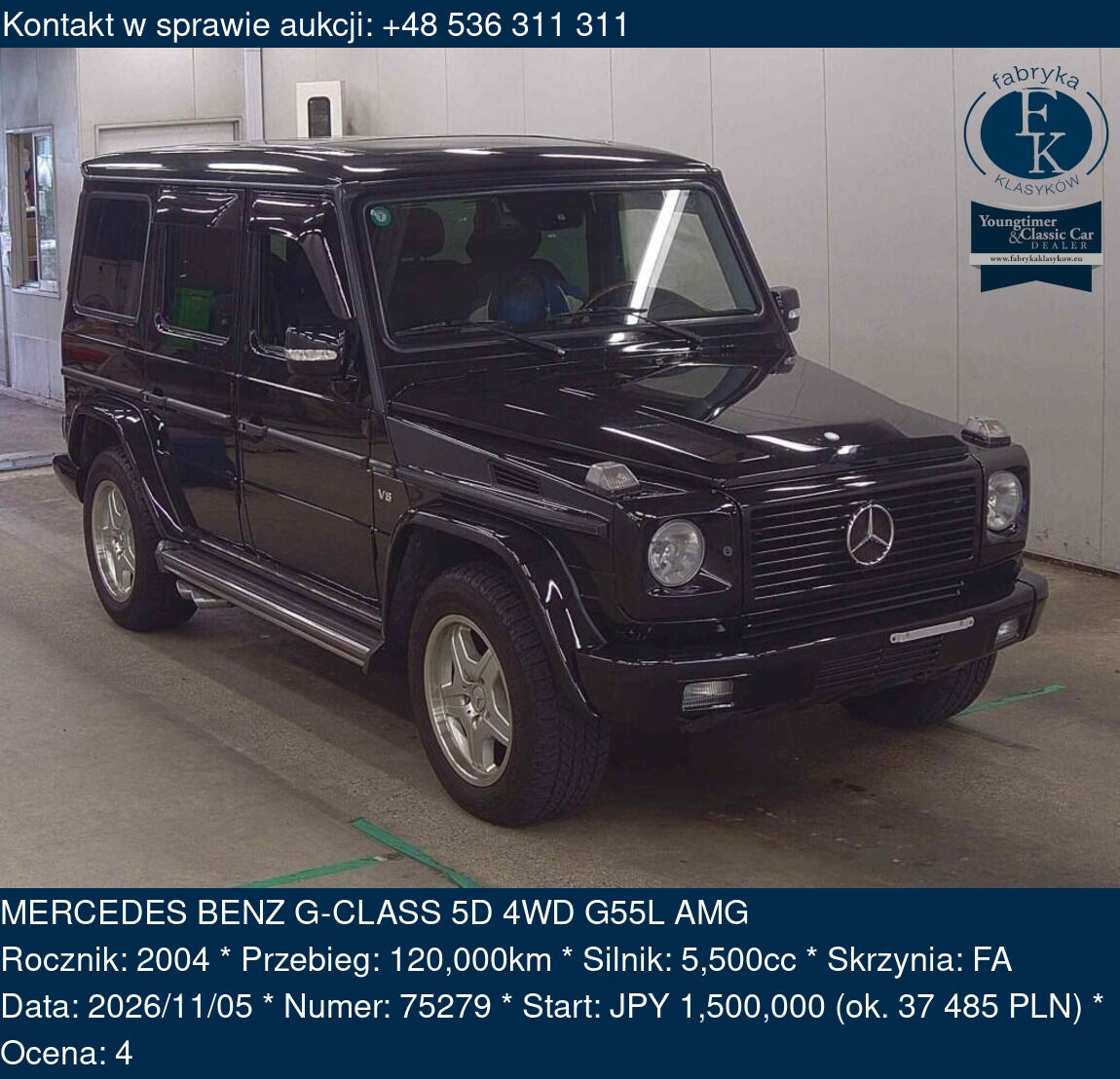 MERCEDES BENZ G-CLASS 5D 4WD G55L AMG 2004 - zdjęcie 2